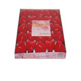 İRHANLAR 50 Adet Kalpli Mum Tealight Kalp Şeklinde Kırmızı Mum Doğum Günü Evlilik Teklifi Sevgiliye Jest