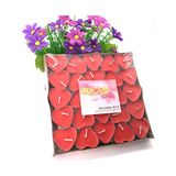 İRHANLAR Kırmızı Kalp Tea Light Kalpli Mum Evlilik Teklifine Doğum Gününe Sevgiliye Jest