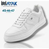 İri Ayak İriayak Erkek Büyük Numara Rahat Kalıp Sneaker Spor Ayakkabı (45-46-47) - Beyaz