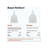 Irie Adet Kabı Regl Kabı Menstrüel Kap Menstrual Cup 2'li Paket Alman Medikal Silikon (Transparan) - Option-1 - Beyaz