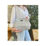 İris Simli Burslu Parlak Kağıt Ip Çanta , Örgü Clutch, El Çantası, Portföy, Kadın Çanta İris02