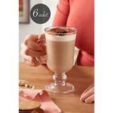 Irish Coffee 6 Adet Kulplu Latte Cappucino,filtre Kahve,mocha,nescafe,americano,espreso Bardağı. - Beyaz - 230 ml