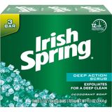 Irish Spring Deep Action Scrub Deodorant Sabun, 3 Adet, Taze, 11 oz (Ambalaj Değişebilir)