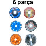 irişka 6 Parça (115 MM-125 mm) kesici set metal ahşap mermer kesici diskler Spiral Avuç Içi Taşlama Seti