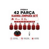 irişka Cırt Zımpara Seti 115 mm 42 Parça Matkap Uyumlu Diski Spiral Taşlama Aparatlı Tam Set Profesyonel