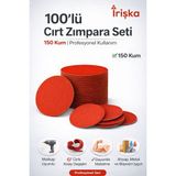 irişka Cırt Zımpara Seti Zımpara Pedi 100 Ad - 150 Kum