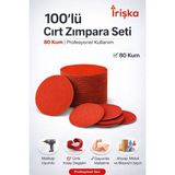 irişka Cırt Zımpara Seti Zımpara Pedi 100 Ad - 80 Kum
