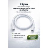 irişka Elektrikli Şofben Hortumu 1,5 mt Plastik - Beyaz