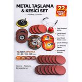 irişka Endüstriyel Kullanım için 22 Parça Metal Kesici Taşlama Cırt Zımpara Seti 115 mm 940 W