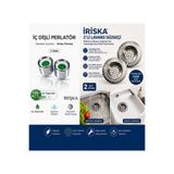 irişka musluk ucu iç dişli perlatör 2 li +lavabo süzgeçi 2 li set