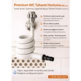 İrişka WC Taharet Hortumu Spiral Esnek Beyaz 90 cm | uzayabilen