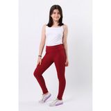 Irk Lemoon Kız Çocuk Fitilli Yüksek Bel Toparlayici Uzun Spor & Günlük Tayt - 7 Yaş - Bordo