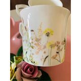 İrlanda Porseleni Nutmeg Bone China Kemik Porselen Sarı Papatya Çiçek Desenli Kupa/Mug