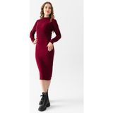 Irmak Kerekli Kazak Elbise Alt Üst Triko Takım 11240 - Bordo