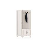 Irmak Portmanto Askılık Ayakkabılık Aynalı 100x37x195 Ekru