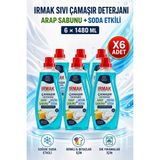 Irmak SIVI ÇAMAŞIR DETERJANI ARAP SABUNU VE SODA ETKİLİ 1480 MLX6ADET
