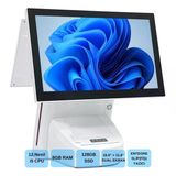 Iromx Wp-1215W10 I5 12.Gen 8Gb 128Gb 15.6+11.6" Wıfı/Dahili Slip Yazıcılı Beyaz Endüstriyel Pos Pc