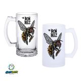 Iron Beez Kulplu Bira Bardağı Buzlu Veya Şeffaf Seçenekli 0298