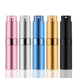 IRON BILL 5 ADET/8 ml Parfüm Seyahat Doldurulabilir, Taşınabilir Parfüm Spreyi Doldurulabilir, Erkekler ve Anneler için Boş Mini Boy Sprey Şişesi (5 Renk