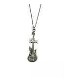 İron Maiden Temalı Elektro Gitar Kolye – 60 Cm Metal Heavy Metal Rock Aksesuar