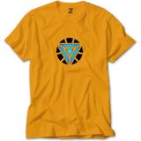 Iron Man 2019 Arc Reactor Sarı Tişört Liyada - 3XL