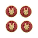 Iron-Man Desenli Xbox One S/one X/xbox E/xbox 360 Analog Koruyucu Silikon Pad - Kırmızı - Sarı