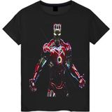 Iron Man Digital Baskılı Tişörtü - Siyah - XL