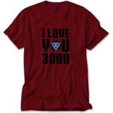 Iron Man Love 3000 Kırmızı Tişört Liyada - 4XL