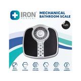 IRON Mekanik Banyo Tartısı Baskül Çelik Malzeme ile Dayanıklı ve Kaymaz Taban Tasarımı