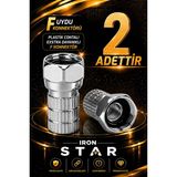 Iron Star 2 Adet F Uydu Konnektörü / Rg6 F Konnektör / Plastik Contalı / Rg6 Uydu Kablo Konnektörü / Koaksiyel Kablo Ucu / Uydu Anten Kablosu F Konnektörü /konnektör-Kornektör-Jak-Bağlantı Aparatı