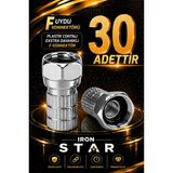 Iron Star 30 Adet F Uydu Konnektörü / Rg6 F Konnektör / Plastik Contalı / Rg6 Uydu Kablo Konnektörü / Koaksiyel Kablo Ucu / Uydu Anten Kablosu F Konnektörü /konnektör-Kornektör-Jak-Bağlantı Aparatı