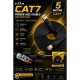 Iron Star Cat7 Ethernet Kablo 5 Metre / Cat7 Internet Kablosu 5m / 5 Metre Cat7 Ağ Kablosu / Cat7 RJ45 Patch Kablo 5 Metre / Yüksek Hızlı Cat7 Lan Kablosu 5m / Modem Router Için Cat7 Kablo 5 Metre / Cat Kablo
