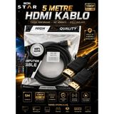 Iron Star HDMI Kablo 5 Metre / 5 Metre HDMI Kablosu / HDMI Kablo 5m / Televizyon HDMI Kablosu 5 Metre / Monitör HDMI Kablosu 5 Metre / Full Hd HDMI Kablo 5 Metre / Bilgisayar Tv HDMI Kablosu 5m