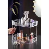 İronika 2 Katlı Makyaj ve Takı Organizeri, Şeffaf