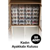 İronika 20 Adet Kadın Ayakkabı Kutusu Şeffaf Ayakkabı İstifleme Saklama Kutusu