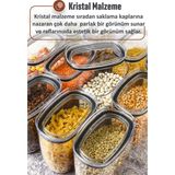 Ironika Jumbo Boy 2100 ml Kristal Malzemeden Gerçek Vakumlu Silikon Kapaklı Saklama Kabı Seti