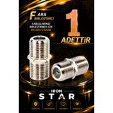 IRONSTAR 1 ADET F ara birleştirici / F dişi dişi adaptör / F konnektör ara ek aparatı / Uydu kablosu ek aparatı / kablo birleştirici / Anten kablosu ara birleştirici /konnektör-kornektör-jak-bağlantı aparatı
