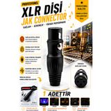 IRONSTAR 1 adet XLR dişi jak / XLR dişi konnektör / Cannon dişi jak / Mikrofon jakı XLR dişi / 3 pin XLR dişi soket / XLR kablo ucu dişi / Profesyonel ses sistemi XLR dişi jak / Mikser hoparlör XLR dişi
