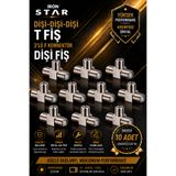 IRONSTAR 10 ADET Dişi Dişi Dişi T Fiş / 3'lü F Konnektör Dişi T Adaptör / F Konnektör T Çoklayıcı Dişi Dişi Dişi / Uydu Anten T Fiş Dişi 3 Yollu / F Tipi Dişi T Konnektör / Uydu Kablo T Adaptör F Dişi