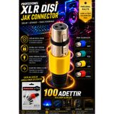 IRONSTAR 100 adet XLR dişi jak / XLR dişi konnektör / Cannon dişi jak / Mikrofon jakı XLR dişi / 3 pin XLR dişi soket / XLR kablo ucu dişi / Profesyonel ses sistemi XLR dişi jak / Mikser hoparlör XLR dişi