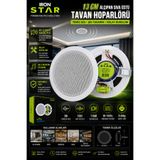 IRONSTAR 100V 13 cm Tavan hoparlörü / Alçıpan tavan hoparlörü / Sıva üstü tavan hoparlörü / Trafolu / Anons / Okul anons / Cami iç mekan / Mağaza tavan / Restoran tavan / Kafe ses sistemi / Tavan tipi hoparlör