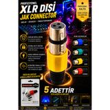 IRONSTAR 5 adet XLR dişi jak / XLR dişi konnektör / Cannon dişi jak / Mikrofon jakı XLR dişi / 3 pin XLR dişi soket / XLR kablo ucu dişi / Profesyonel ses sistemi XLR dişi jak / Mikser hoparlör XLR dişi