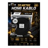 IRONSTAR HDMI kablo 20 metre / 20 metre HDMI kablosu / HDMI kablo 20m / Uzun HDMI kablosu / TV HDMI kablosu 20 metre / Full HD HDMI kablo 20 metre / HDMI görüntü aktarım kablosu 20 metre