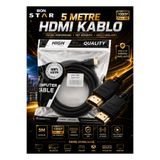 IRONSTAR HDMI kablo 5 metre / 5 metre HDMI kablosu / HDMI kablo 5m / Televizyon HDMI kablosu 5 metre / Monitör HDMI kablosu 5 metre / Full HD HDMI kablo 5 metre / Bilgisayar TV HDMI kablosu 5m