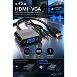 IRONSTAR HDMI to VGA sesli dönüştürücü / HDMI VGA çevirici / HDMI VGA adaptör / HDMI to VGA dönüştürücü / HDMI VGA ses aktarıcı / HDMI VGA AUX / HDMI VGA ses çıkışlı adaptör / HDMI to VGA audio converter