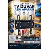 IRONSTAR TV Duvar Askı Aparatı / LCD LED TV Askı Aparatı / Sabit TV Askı Aparatı / 24 32 40 İnç TV Askı Aparatı / Metal TV Duvar Askısı / Universal TV Askı Aparatı / Televizyon Duvar Aparatı / VESA uyumlu
