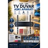 IRONSTAR TV Duvar Askı Aparatı / LCD LED TV Askı Aparatı / Sabit TV Askı Aparatı / 42 inç - 43 inç - 49 inç - 50-55-65 / Metal TV Duvar Askısı / Universal TV Askı Aparatı / Televizyon Duvar Aparatı / VESA