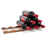 Ironwood Gourmet Kompakt Ahşap Şarap Rafı Şişe Tutucu, 48,26 cm U x 2,54 cm G, Doğal Akasya Ağacı
