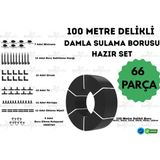 İrritime 100 Metre Kendinden Delikli Damla Sulama Borusu ve Sulama Seti - 33 CM