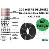 İrritime 200 Metre Deliksiz Damla Sulama Borusu ve Sulama Seti